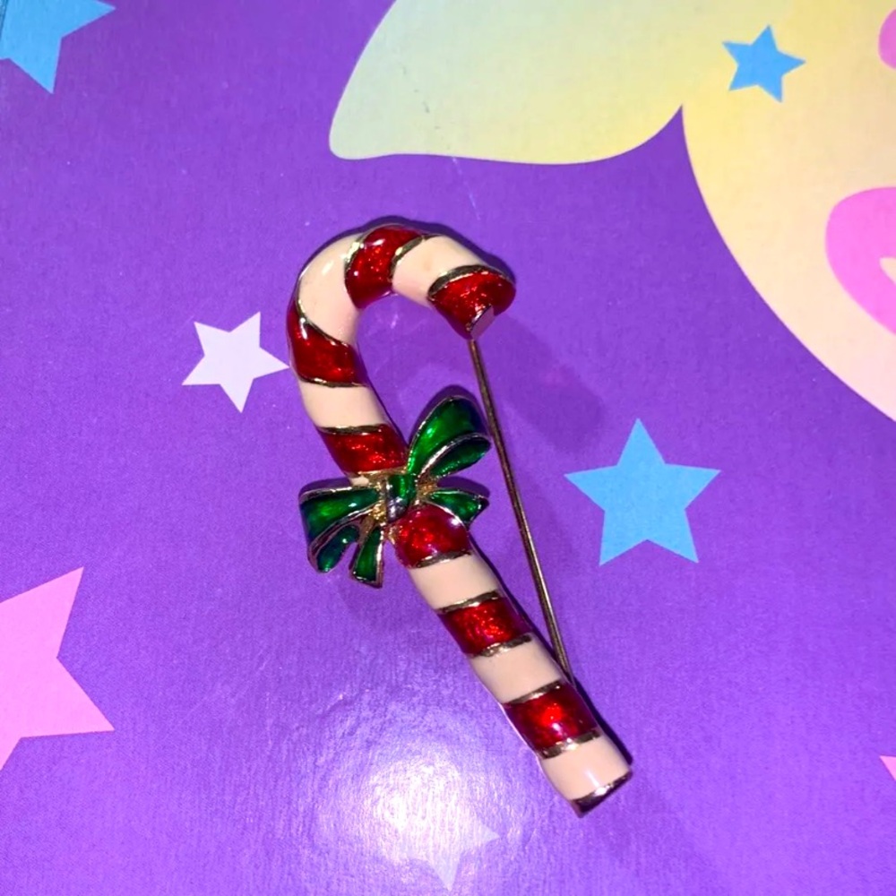Avon vintage candy cane pin